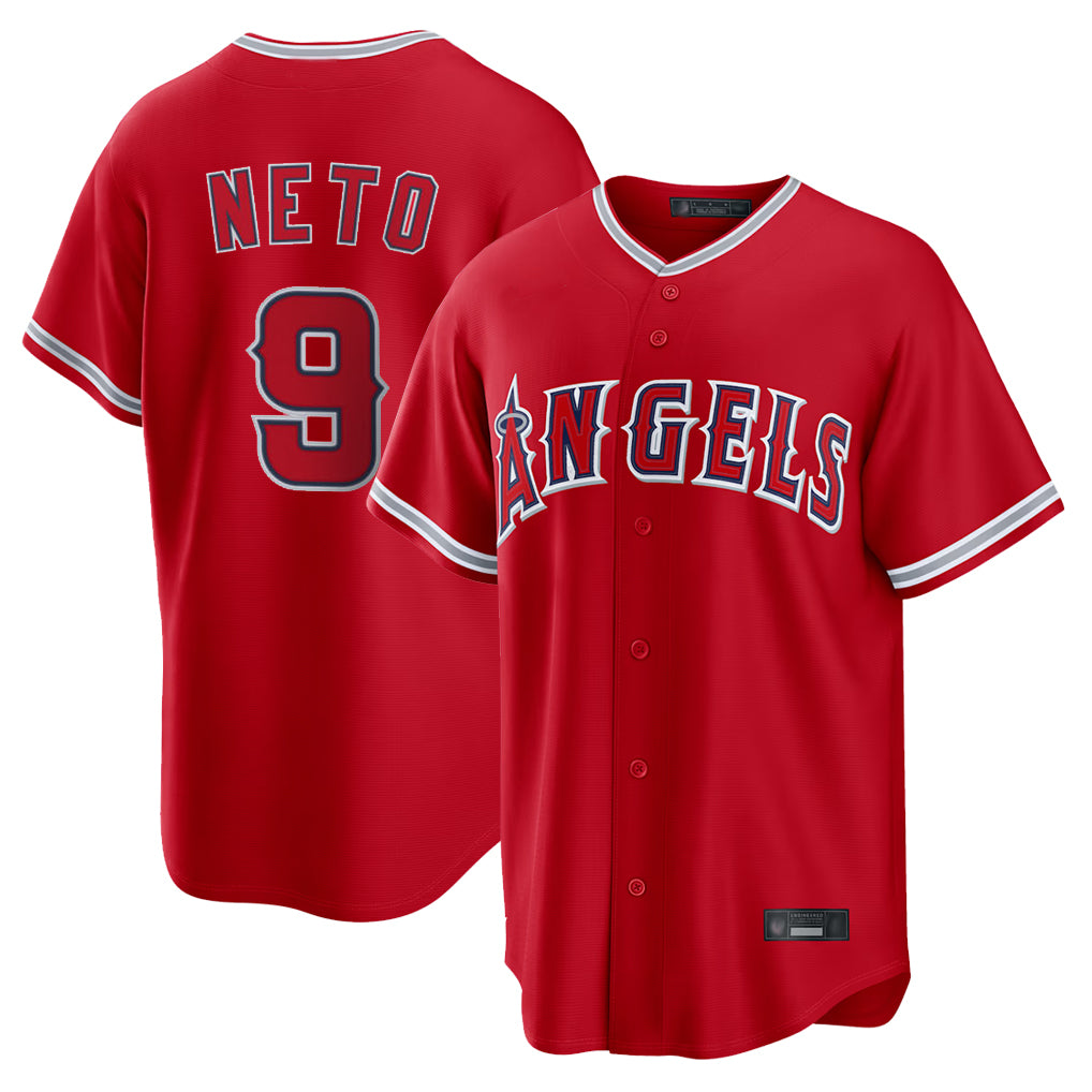 LA.Angels #9 Zach Neto Player Red Home Game Fdoa Stitched Jerseys