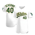 Athletics #40 Luis Severino player White Authentic Home Stitched Jersey