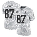 NO.Saints #87 Noah Fant Player Arctic Camo Salute To Service Limited Game Gdoa Stitched Jerseys