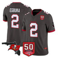 TB.Buccaneers #2 Emeka Egbuka Player Pewter Limited 2026 Season Vapor F.U.S.E. Home Game Gdoa Stitched Jerseys