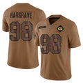 GB.Packers #98 Javon Hargrave Player Brown Salute To Service Limited Gdoa Stitched Jerseys