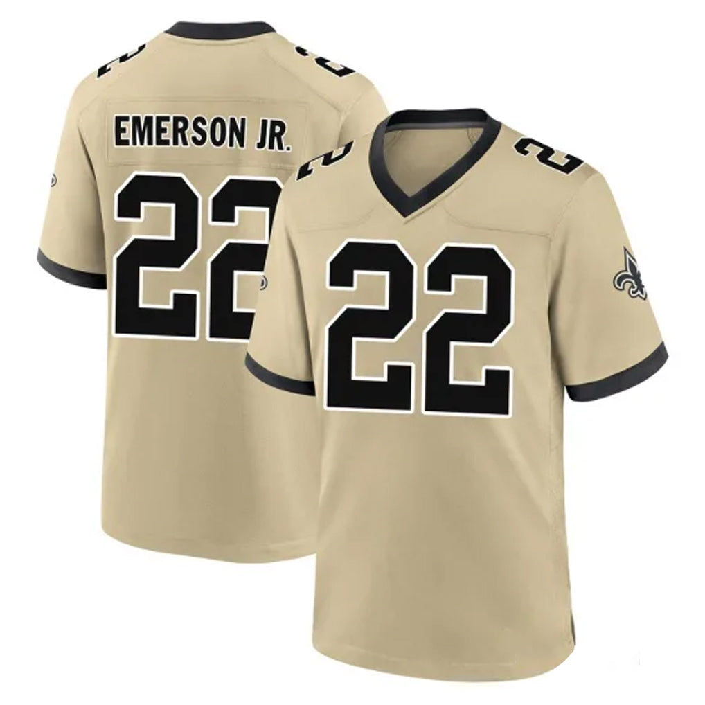 NO.Saints #22 Martin Emerson Jr. Player Gold Home Game Gdoa Stitched Jerseys