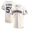 S.Mariners #51 Ichiro Suzuki Player Cream Home Limited Elite Fdoa Stitched Jerseys