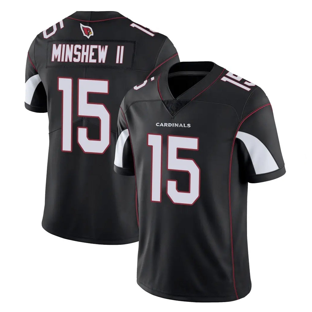 A.Cardinals #15 Gardner Minshew II Player Black Vapor Limited Home Game Gdoa Stitched Jerseys