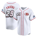 C.Reds #29 TJ Friedl Player White Speedway Classic Home Limited Gdoa Stitched Jerseys