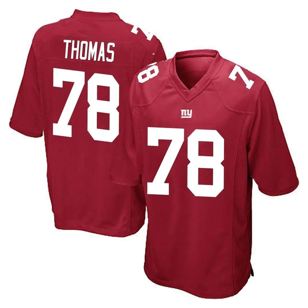 NY.Giants #78 Andrew Thomas Player Red Home Game Gdoa Stitched Jerseys