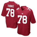 NY.Giants #78 Andrew Thomas Player Red Home Game Gdoa Stitched Jerseys