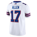 B.Bills #17 Josh Allen Player White Vapor F.U.S.E. Limited Gdoa Stitched Jerseys