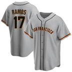 SF.Giants #17 Heliot Ramos Player Gray Home Game Fdoa Stitched Jerseys