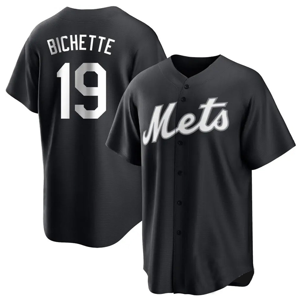 NY.Mets #19 Bo Bichette Player Black Home Game Fdoa Stitched Jerseys