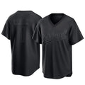 Athletics #1 Denzel Clarke Player Black Pitch Fashion T-shirt Home Game Gdoa Stitched Jerseys