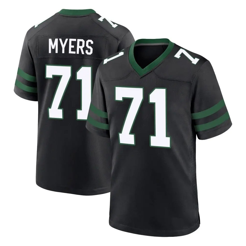 NY.Jets #71 Josh Myers Player Black Legacy Home Game Gdoa Stitched Jerseys