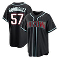 A.Diamondbacks #57 Eduardo Rodriguez Player Black Home Game Gdoa Stitched Jerseys