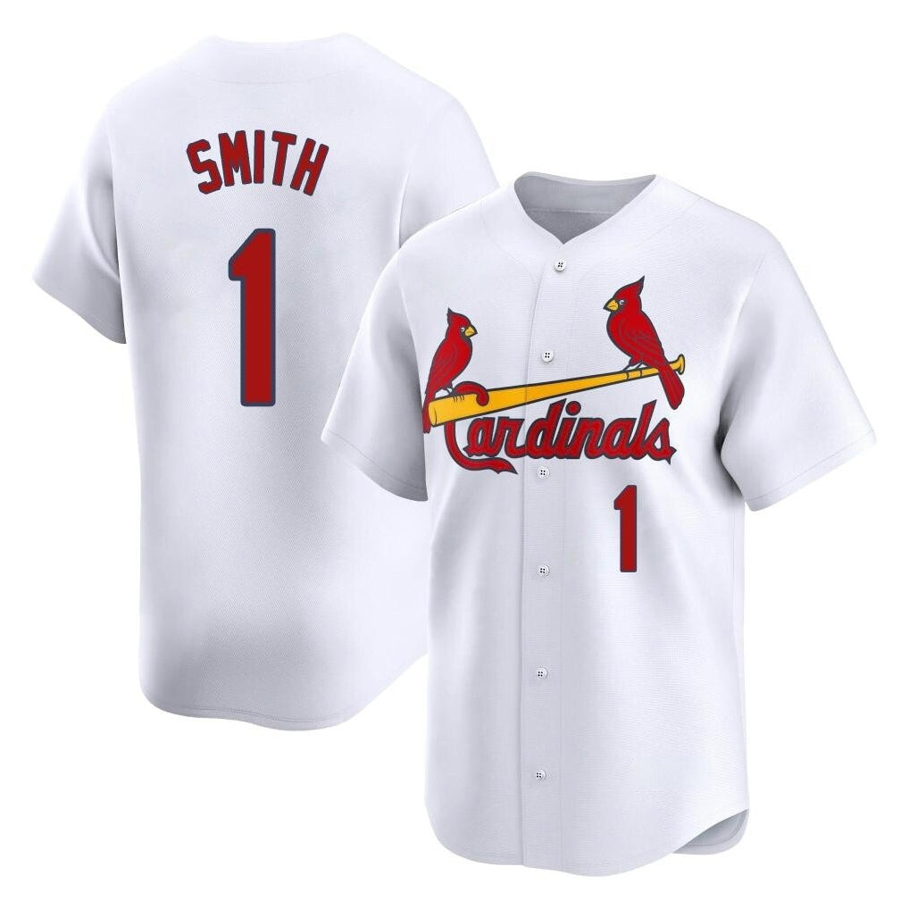 St. Louis Cardinals #1 Ozzie Smith Player White Home Limited Fdoa Stitched Jerseys