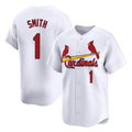 St. Louis Cardinals #1 Ozzie Smith Player White Home Limited Fdoa Stitched Jerseys