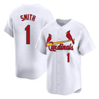 St. Louis Cardinals #1 Ozzie Smith Player White Home Limited Fdoa Stitched Jerseys