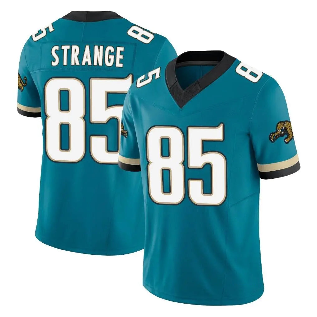 J.Jaguars #85 Brenton Strange Player Teal Prowler Throwback Vapor F.U.S.E. Limited Home Game Gdoa Stitched Jerseys