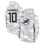 M.Dolphins #10 Jacob Rodriguez Player Arctic Camo Salute to Service Hoodies Limited Game Gdoa Stitched Jerseys