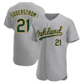 Athletics #21 Tyler Soderstrom player Gray Authentic Road Stitched Jersey