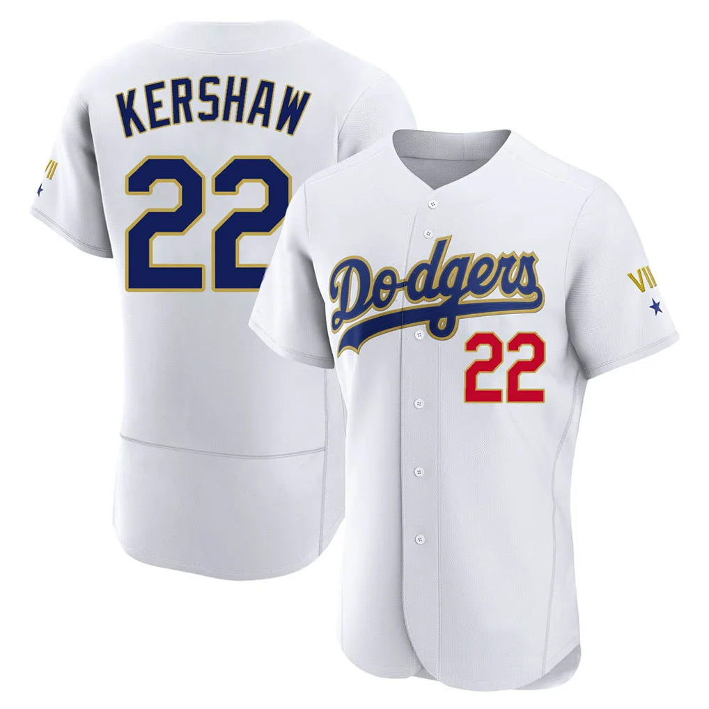 LA.Dodgers #22 Clayton Kershaw Player Gold White 2026 Collection Stadium Limited Elite Fdoa Stitched Jerseys
