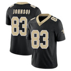 NO.Saints #83 Juwan Johnson Player Black Limited Vapor Untouchable Home Game Gdoa Stitched Jerseys