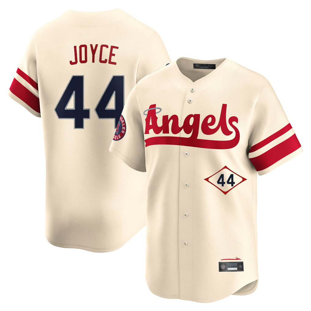 LA.Angels #44 Ben Joyce Player Cream City Connect Limited Home Fdoa Stitched Jerseys