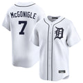 D.Tigers #7 Kevin McGonigle Player White Home Limited Gdoa Stitched Jerseys