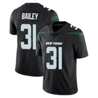 NY.Jets #31 David Bailey Player Stealth Black Limited Vapor Home Game Gdoa Stitched Jerseys