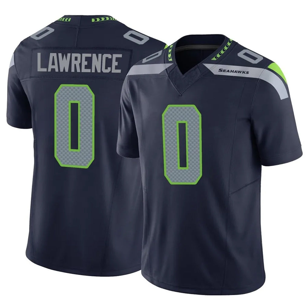 S.Seahawks #0 DeMarcus Lawrence Player Navy Limited Vapor F.U.S.E. Home Game Gdoa Stitched Jerseys