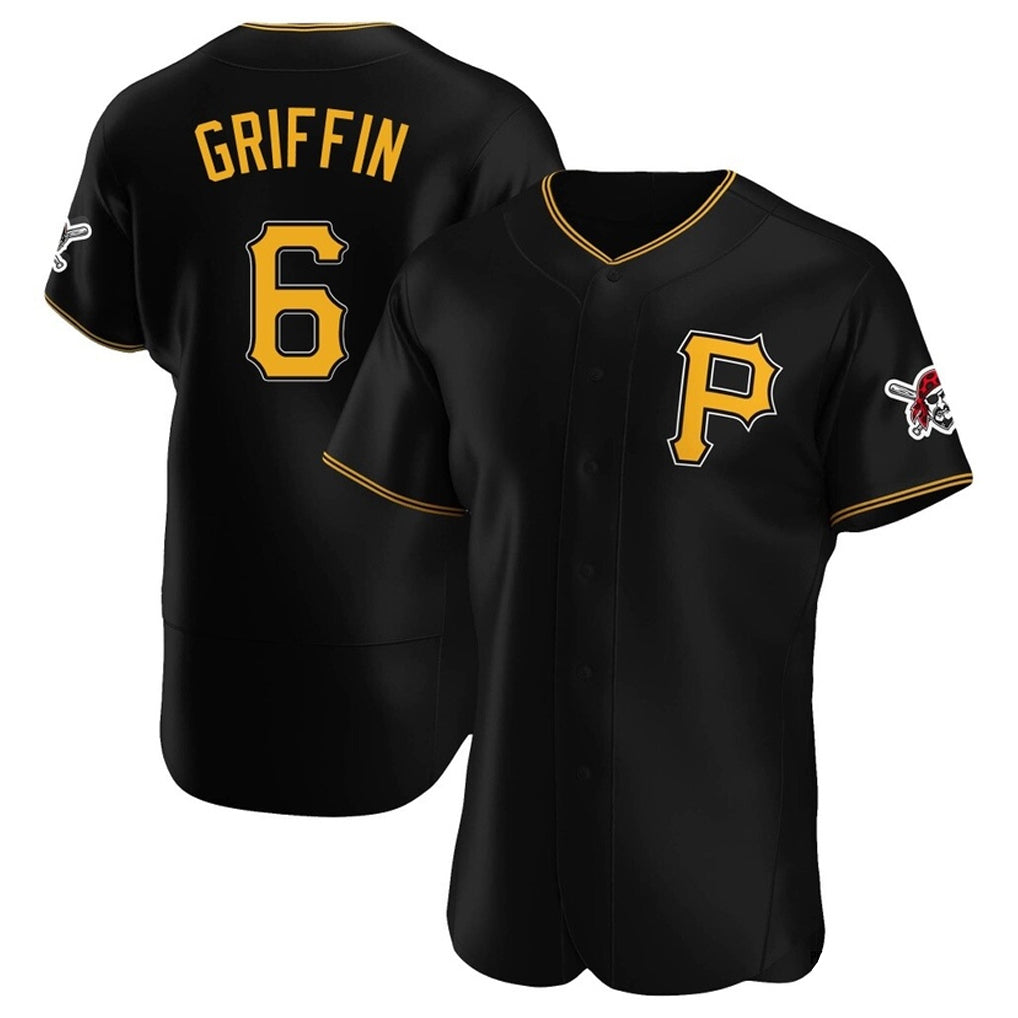 P.Pirates #6 Konnor Griffin Player Black Alternate 2025 Home Limited Elite Fdoa Stitched Jerseys