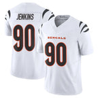 C.Bengals #90 Kris Jenkins Jr Player White Vapor F.U.S.E. Limited Home Game Gdoa Stitched Jerseys