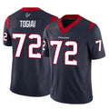 H.Texans #72 Tommy Togiai Player Navy Limited Vapor F.U.S.E. Home Game Gdoa Stitched Jerseys