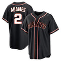 SF.Giants #2 Willy Adames Player Black Fashion Out Home Limited Fdoa Stitched Jerseys
