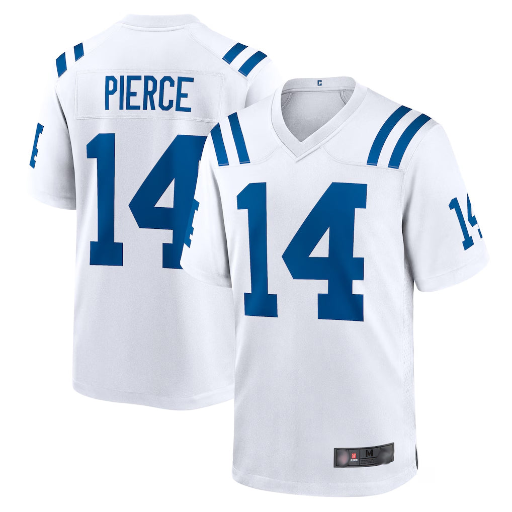 IN.Colts #14 Alec Pierce Player White Home Game Gdoa Stitched Jerseys