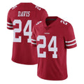 SF.49ers #24 Ashtyn Davis Player Red Limited Vapor Untouchable Home Game Gdoa Stitched Jerseys
