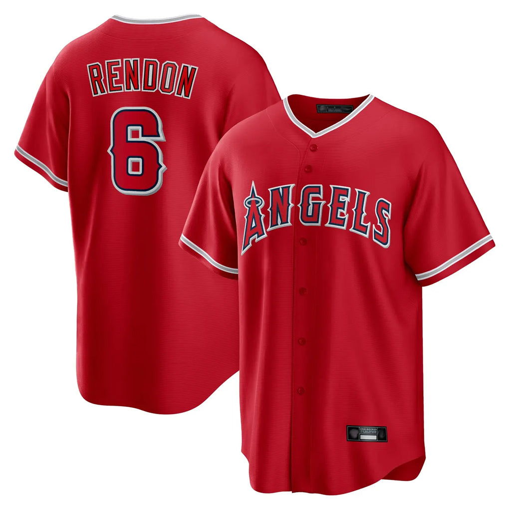 LA.Angels #6 Anthony Rendon Player Red Home Game Fdoa Stitched Jerseys
