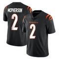 C.Bengals #2 Evan McPherson Player Black Vapor Untouchable Limited Home Game Gdoa Stitched Jerseys