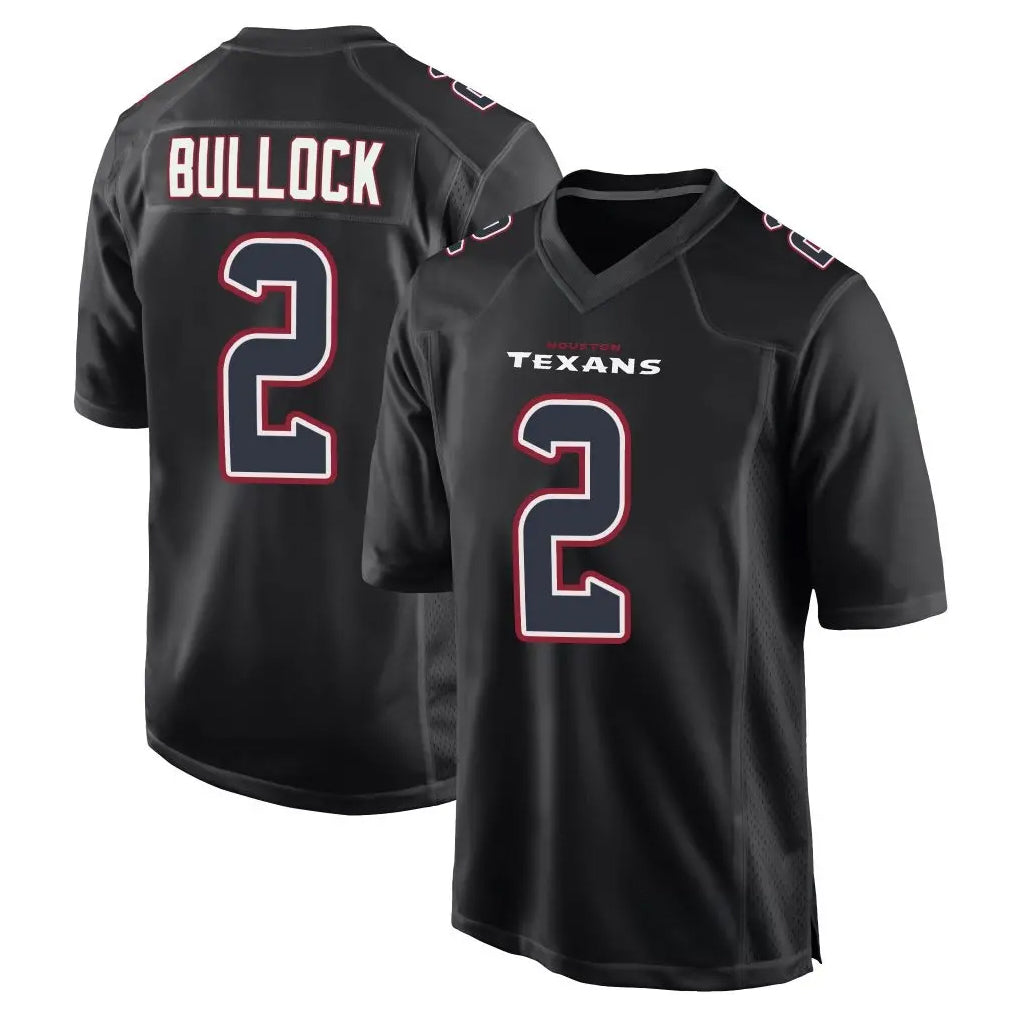 H.Texans #2 Calen Bullock Player Black Fashion Home Game Gdoa Stitched Jerseys