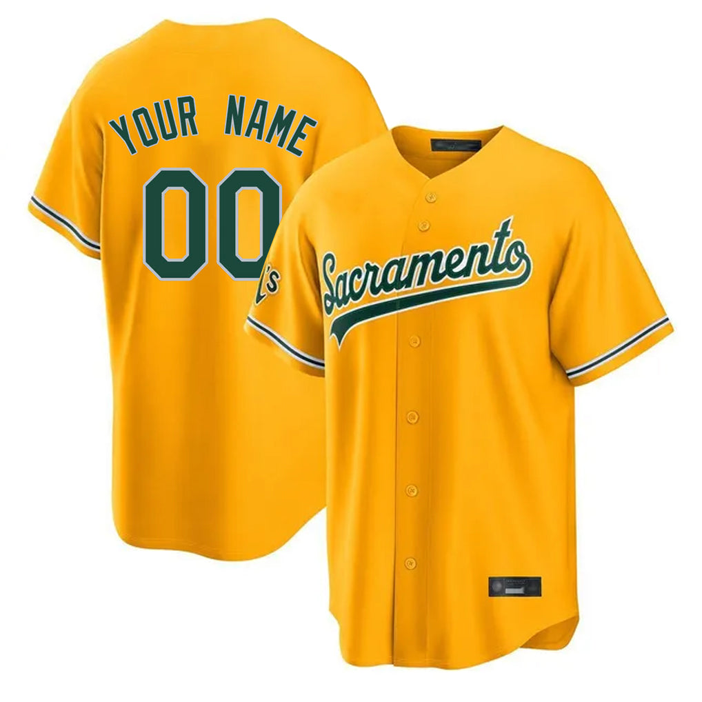 Custom Athletics Gold 2026 Limited Home Game Any name & number Gdoa Stitched Jerseys
