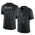NO.Saints #78 Erik McCoy Player Black Limited Reflective Home Game Gdoa Stitched Jerseys