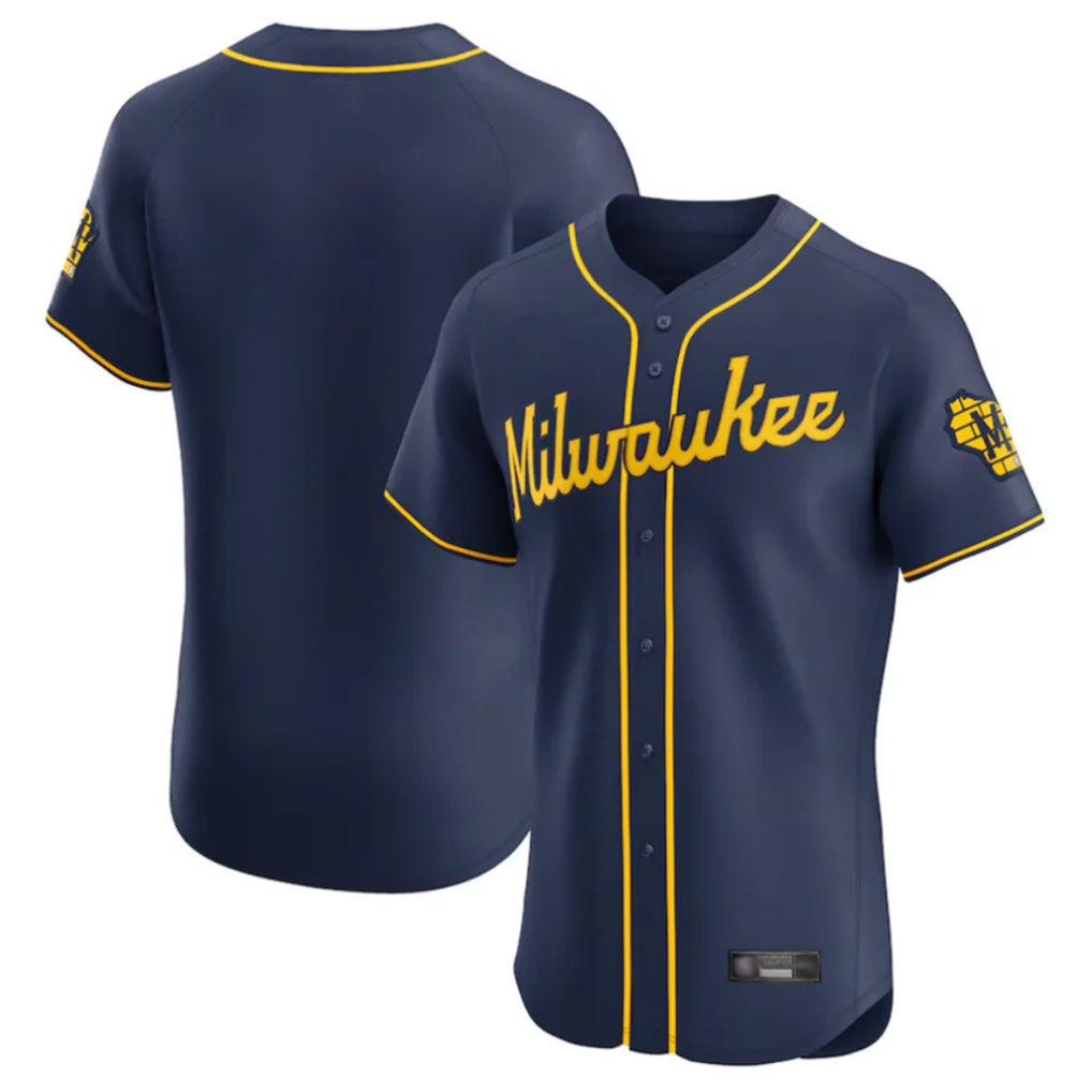 M.Brewers ## Brewers Blank Player Navy Home Limited Elite Fdoa Stitched Jerseys