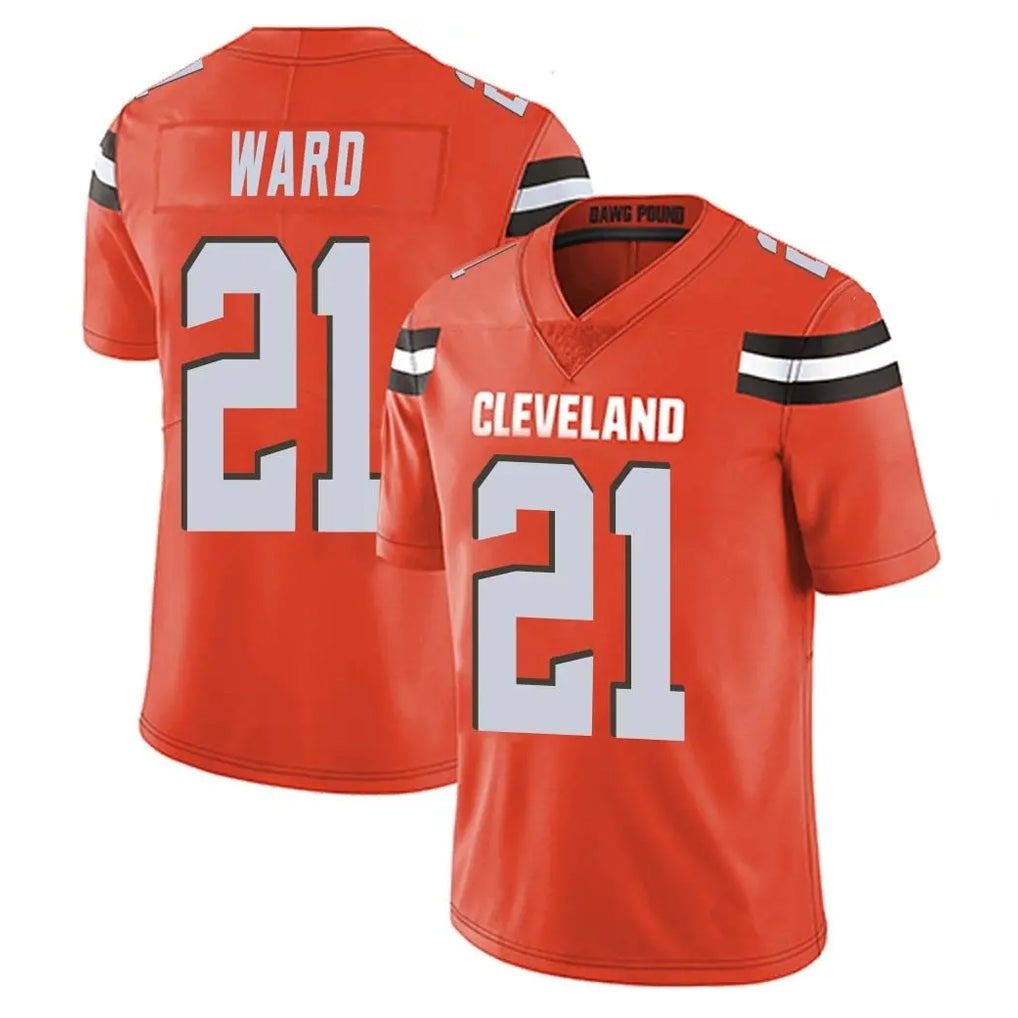 C.Browns #21 Denzel Ward Player Orange Alternate Vapor Untouchable Limited Home Game Gdoa Stitched Jerseys