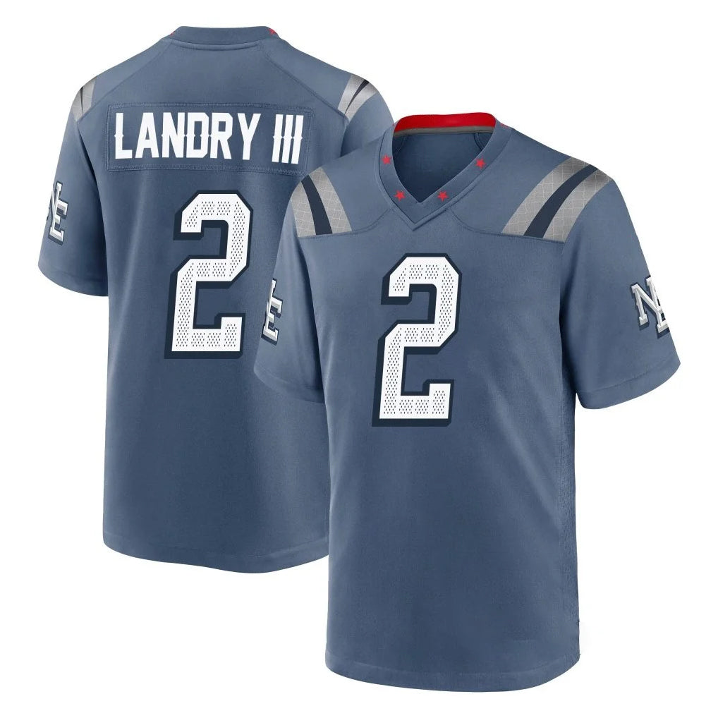 NE.Patriots #2 Harold Landry III Player Blue Rivalries Collection Home Game Gdoa Stitched Jerseys