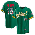 Athletics #15 Seth Brown Player Kelly Green USA 250 Fourth of July Home Game Gdoa250Ys Stitched Jerseys