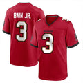 TB.Buccaneers #3 Rueben Bain Jr. Player Red Home Game Gdoa Stitched Jerseys