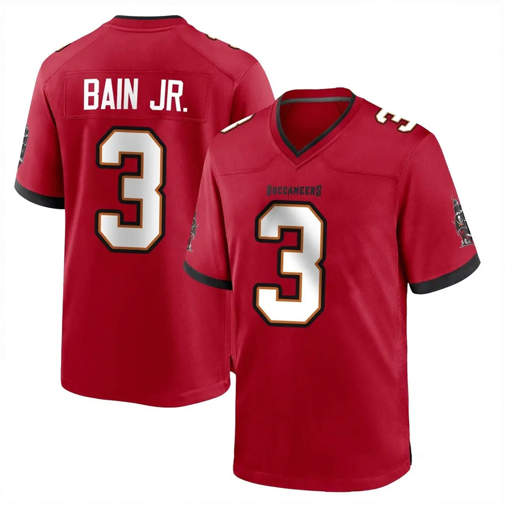 TB.Buccaneers #3 Rueben Bain Jr. Player Red Home Game Gdoa Stitched Jerseys