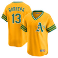 Athletics #13 Luis Barrera Player Gold Cooperstown Collection T-shirt Game Gdoa Stitched Jerseys