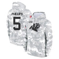 C.Panthers #5 Jaelan Phillips Player Arctic Camo Salute to Service Pullover Hoodies Limited Game Gdoa Stitched Jerseys