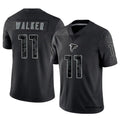 A.Falcons #11 Jalon Walker Player Black RFLCTV Limited Gdoa Stitched Jerseys
