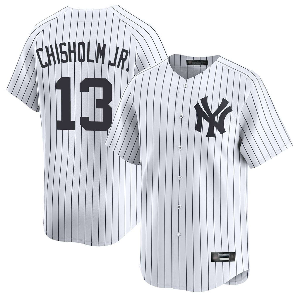 NY.Yankees #13 Jazz Chisholm Jr Player White Limited Home Fdoa Stitched Jerseys